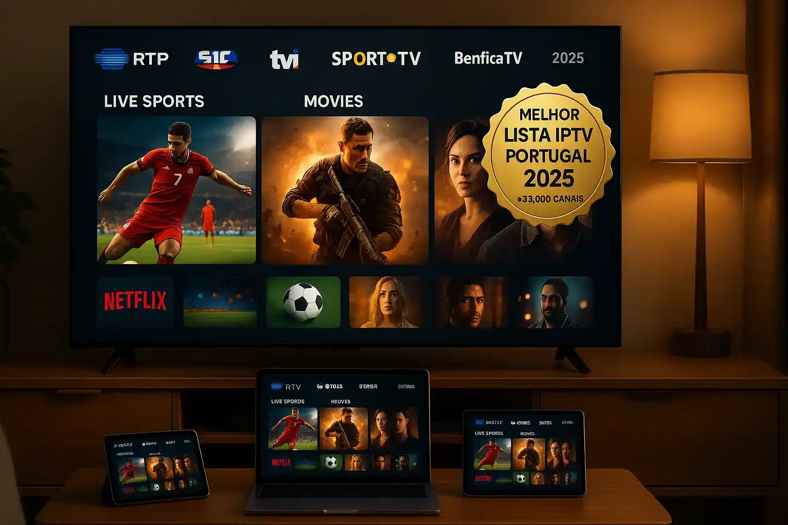 Melhor Lista IPTV Portugal em Smart TV, PC, e Mobile